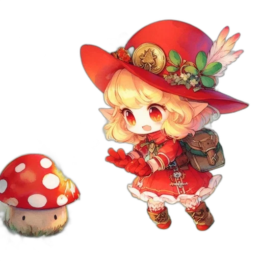 hat, staff, concept art, pixel art transparent PNG cut-out