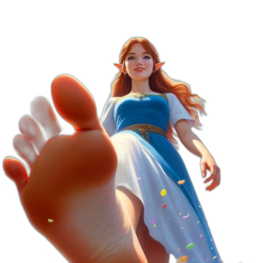 shoes, dress, 3d render, concept art transparent PNG cut-out