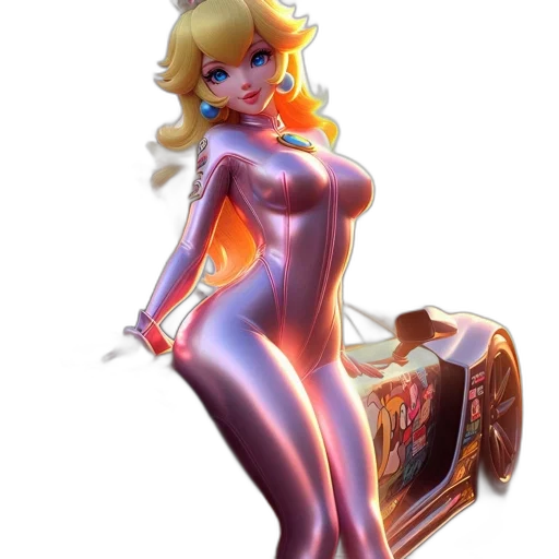dress, car, concept art, 3d render transparent PNG cut-out