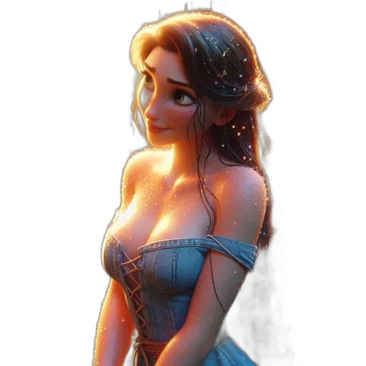 dress, crown, jewelry, face transparent PNG cut-out