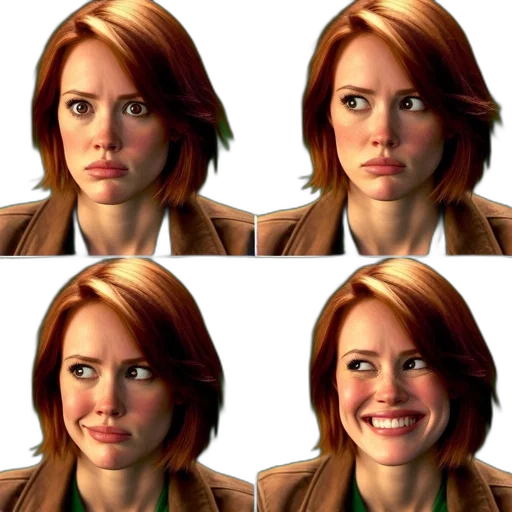 face, photorealistic, 3d render, comic book art transparent PNG cut-out