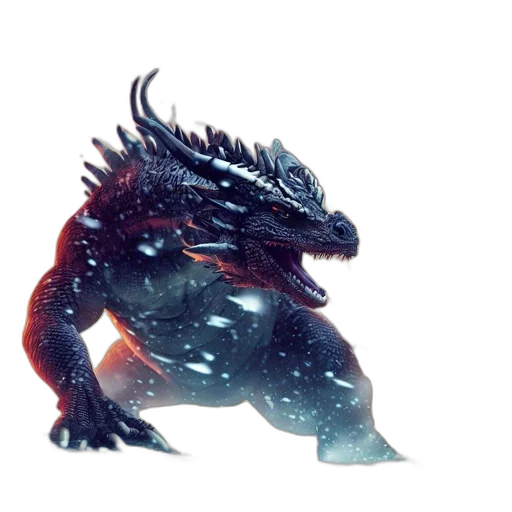 dragon, creature, animal, staff transparent PNG cut-out