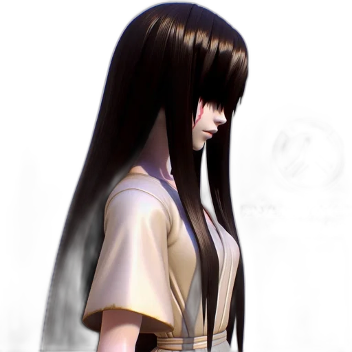staff, hair, face, dress transparent PNG cut-out