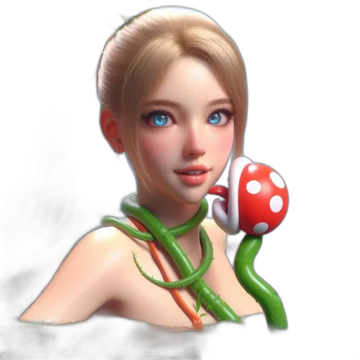 staff, dress, fantasy art, 3d render transparent PNG cut-out
