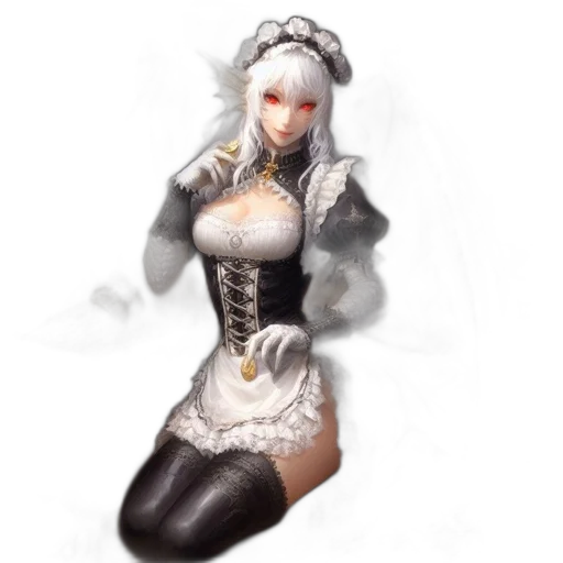 dress, staff, robot, fantasy art transparent PNG cut-out