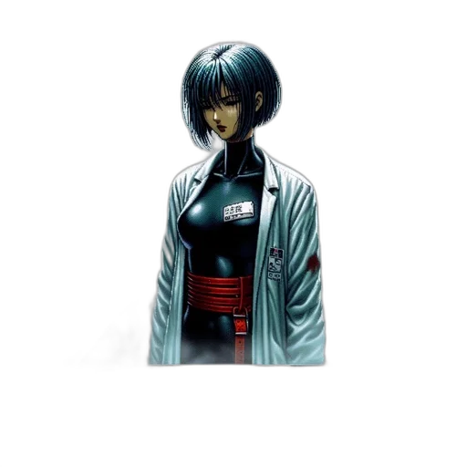 jacket, robot, staff, face transparent PNG cut-out