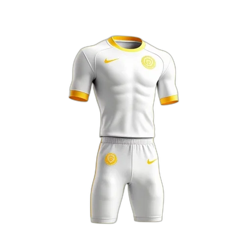 3d render, white, yellow, football transparent PNG cut-out