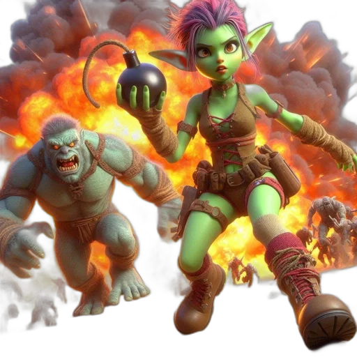concept art, 3d render, fantasy art, fire transparent PNG cut-out