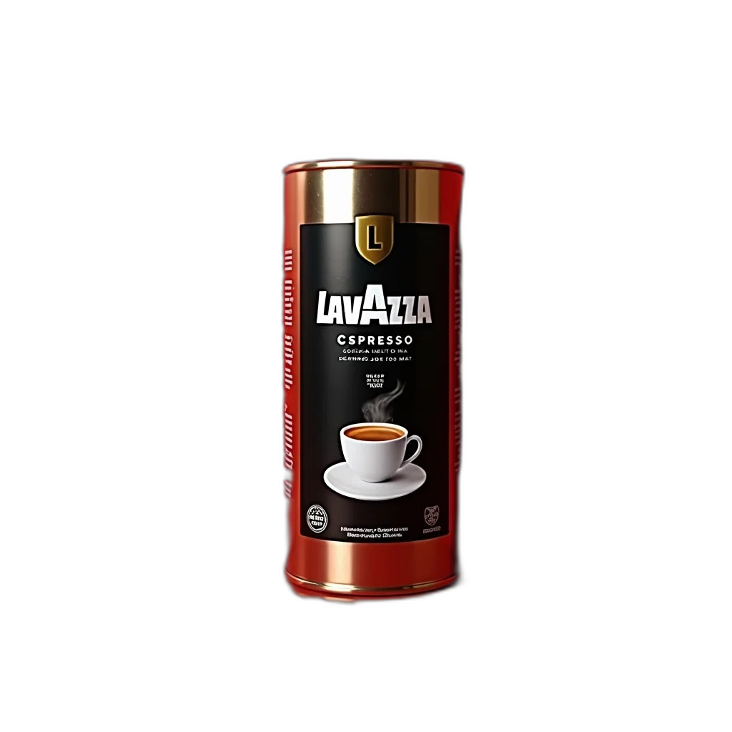 3d render, photorealistic, can, lavazza transparent PNG cut-out