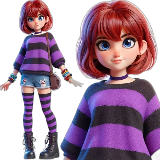 dress, 3d render, concept art, cartoon transparent PNG cut-out