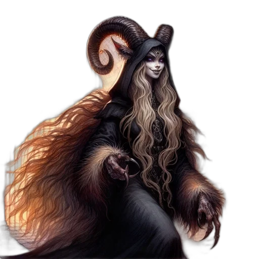 creature, hair, animal, staff transparent PNG cut-out