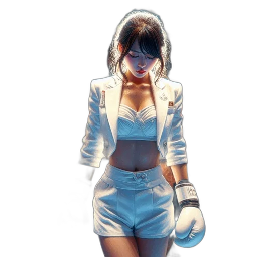 jacket, staff, weapon, dress transparent PNG cut-out