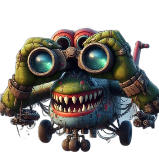 creature, robot, mask, face transparent PNG cut-out