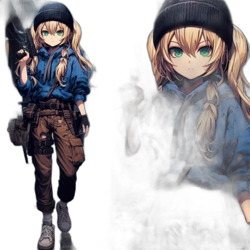 jacket, weapon, concept art, anime transparent PNG cut-out