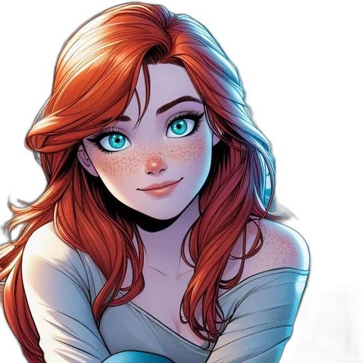 face, comic book art, cartoon, concept art transparent PNG cut-out