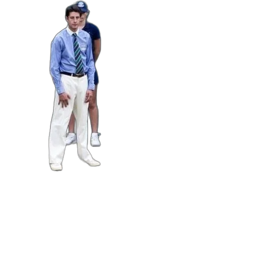 staff, jacket, shoes, hat transparent PNG cut-out
