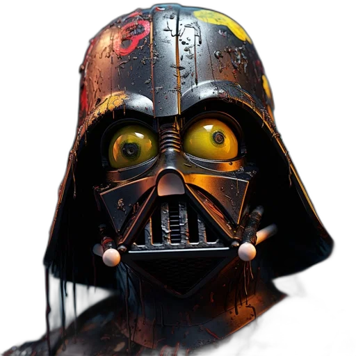 mask, face, robot, concept art transparent PNG cut-out