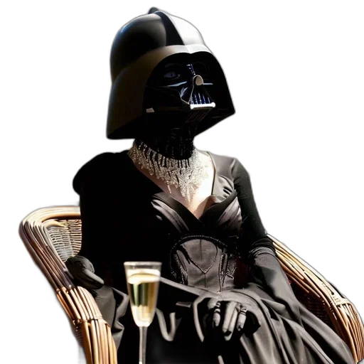 dress, individual, wears, darth transparent PNG cut-out