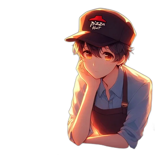 hat, staff, food, face transparent PNG cut-out