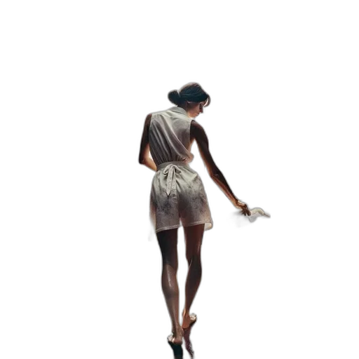 dress, hat, staff, jacket transparent PNG cut-out