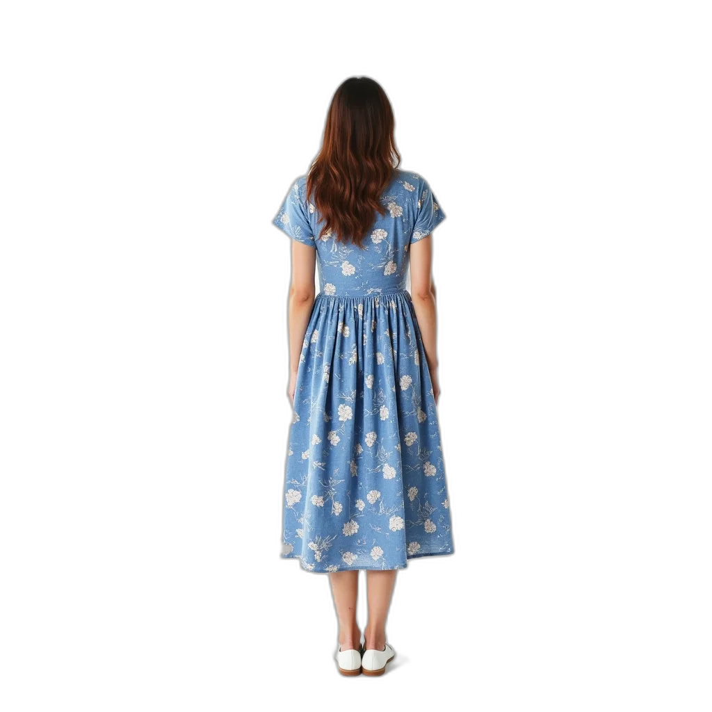 dress, face, shoes, staff transparent PNG cut-out