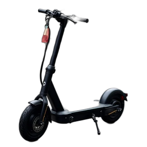 black, electric, scooter, seat transparent PNG cut-out