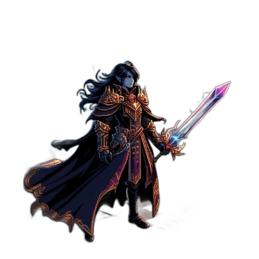 sword, staff, weapon, fantasy art transparent PNG cut-out