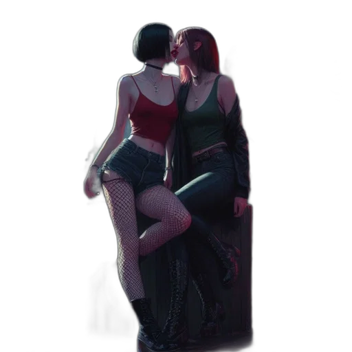 dress, jacket, concept art, cyberpunk transparent PNG cut-out