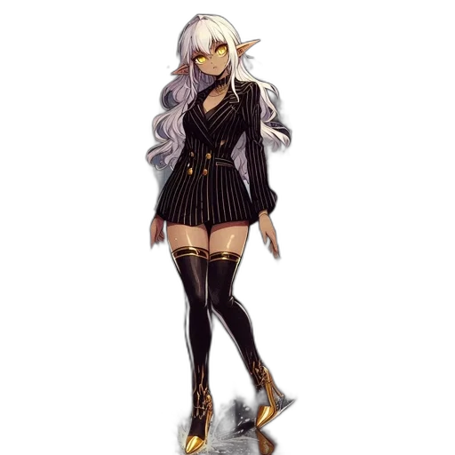 dress, staff, concept art, fantasy art transparent PNG cut-out