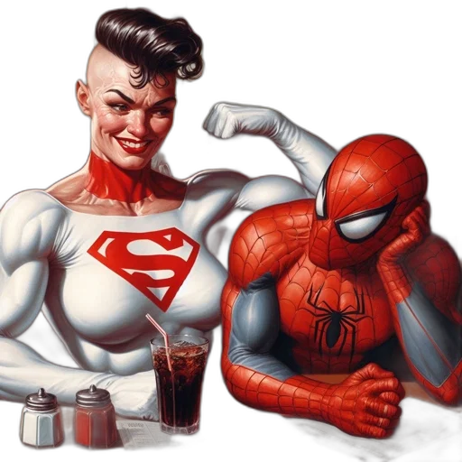 comic book art, concept art, photorealistic, fantasy art transparent PNG cut-out