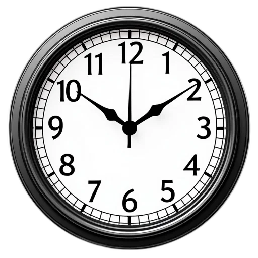 clock, black, white, face transparent PNG cut-out