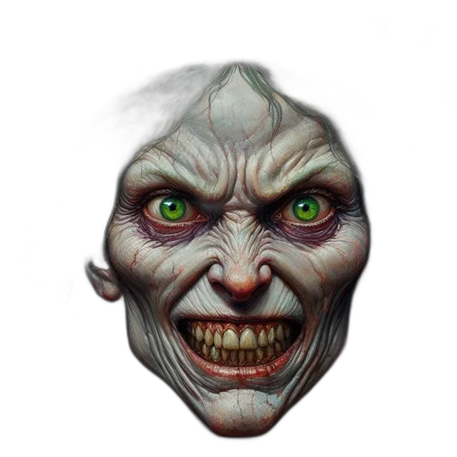 face, mask, creature, staff transparent PNG cut-out