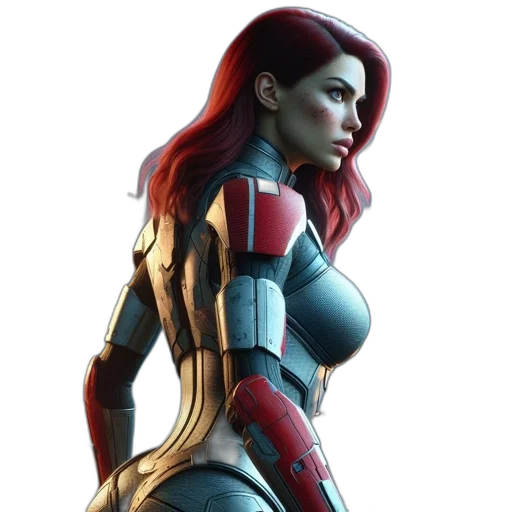 robot, concept art, comic book art, 3d render transparent PNG cut-out