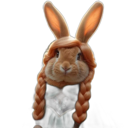dress, hair, animal, staff transparent PNG cut-out