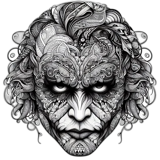 mask, face, creature, crown transparent PNG cut-out
