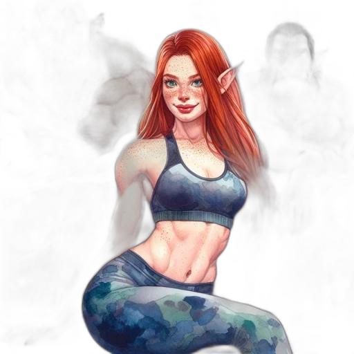 fantasy art, concept art, comic book art, watercolor transparent PNG cut-out