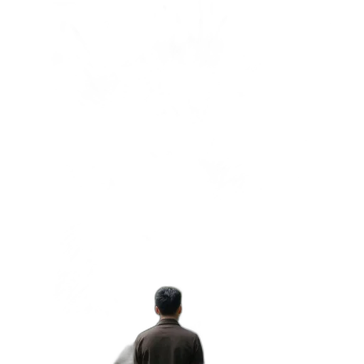 jacket, staff, hat, robot transparent PNG cut-out