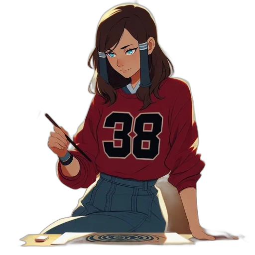 jacket, staff, jewelry, weapon transparent PNG cut-out
