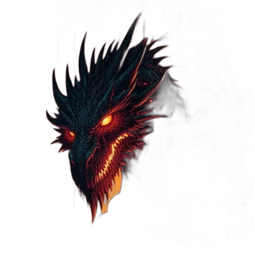 dragon, creature, mask, staff transparent PNG cut-out