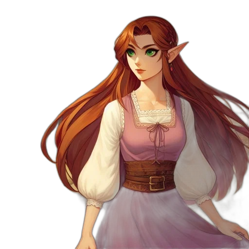 dress, staff, fantasy art, concept art transparent PNG cut-out