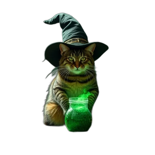 staff, hat, creature, animal transparent PNG cut-out