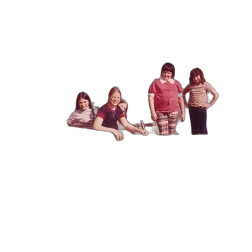 dress, four, girls, stand transparent PNG cut-out