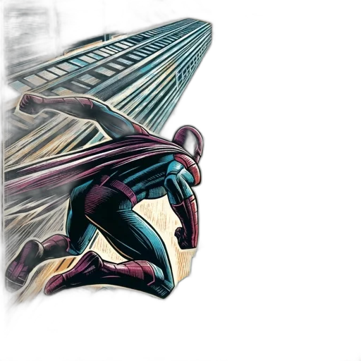 robot, comic book art, concept art, watercolor transparent PNG cut-out