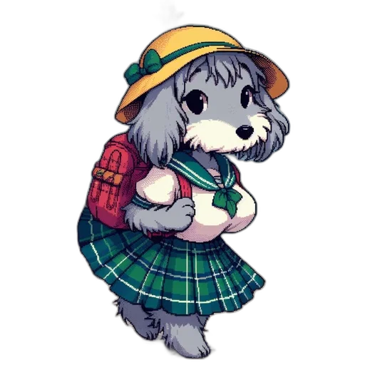 animal, hat, staff, cartoon transparent PNG cut-out