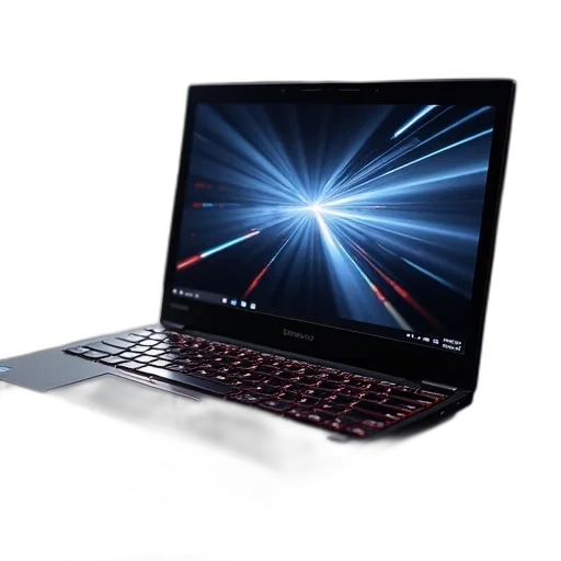 3d render, cyberpunk, lenovo, thinkpad transparent PNG cut-out