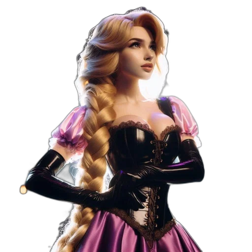 dress, crown, 3d render, concept art transparent PNG cut-out