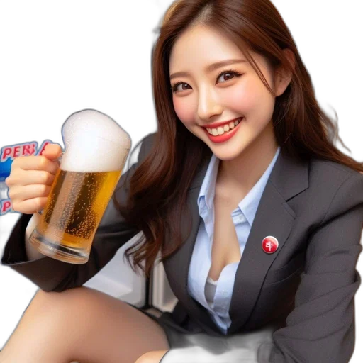 photorealistic, young, woman, smiles transparent PNG cut-out
