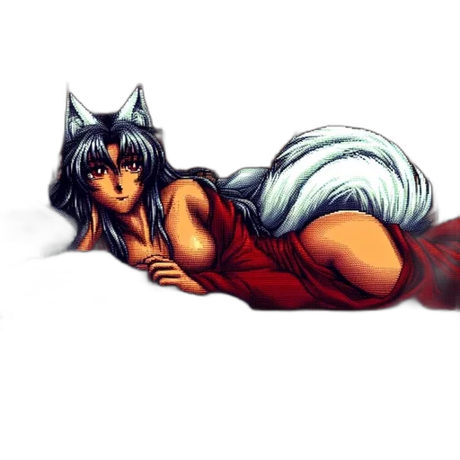 staff, animal, fantasy art, pixel art transparent PNG cut-out