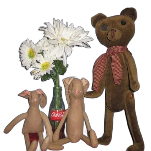forest, stuffed, bear, red transparent PNG cut-out