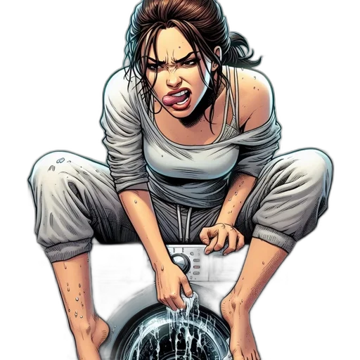 comic book art, concept art, photorealistic, agitated transparent PNG cut-out